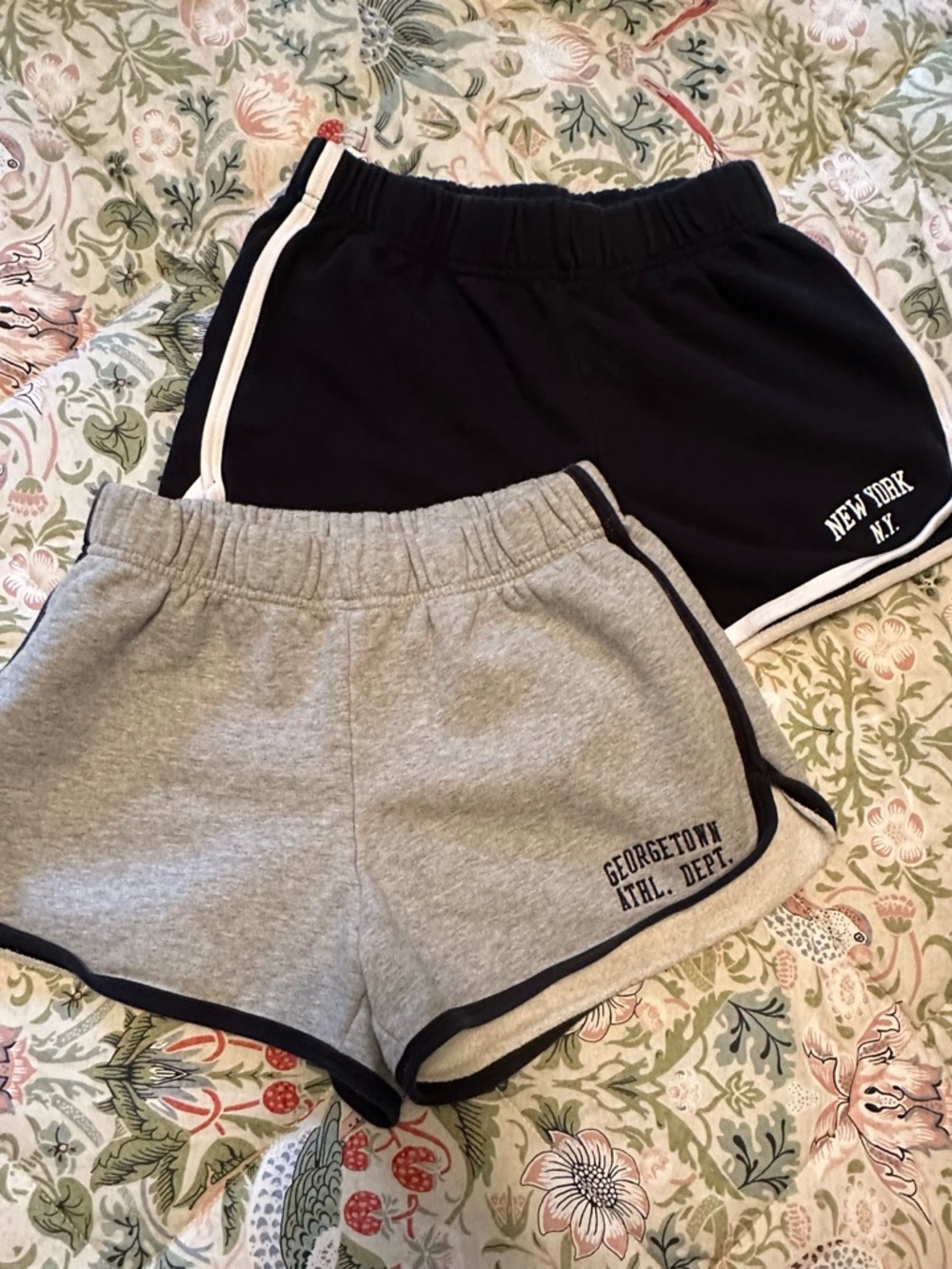 Brandy Melville Navy & Light Gray Athletic Short Duo